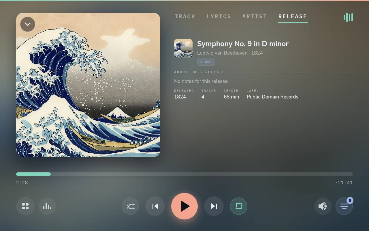 The Release tab